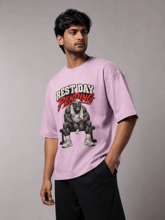 Rest Day Pending Gorilla – Oversized Graphic T-Shirt