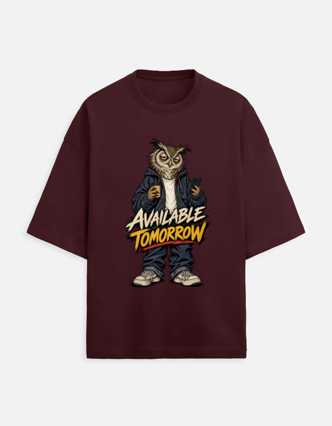 Available Tomorrow Owl — Maroon — front product view