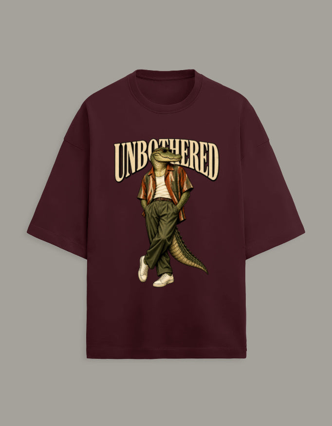 Unbothered Crocodile — Maroon — front product view