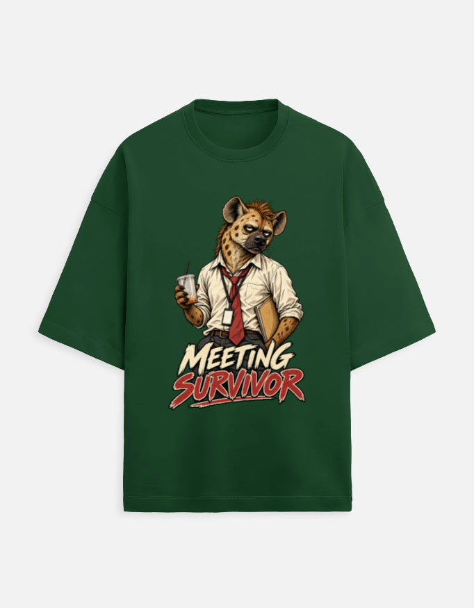 Meeting Survivor Hyena — Bottle Green — front product view