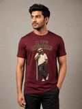 low expectations sloth maroon close male AI studio photoshoot