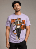 not in the mood tiger lavender close male AI studio photoshoot