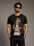 selectively social leopard black close male AI studio photoshoot